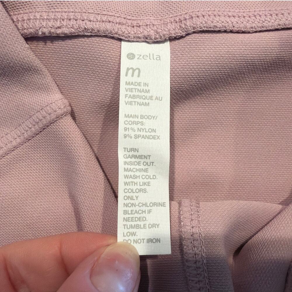 Zella High Waist Bike Shorts, Lavender, Women's Medium - Picture 2 of 5